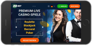 20Bet Casino Mobilen Webseite