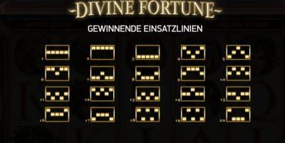 Divine Fortune Spielautomaten mit 20 fixen Gewinnlinien - NetEnt