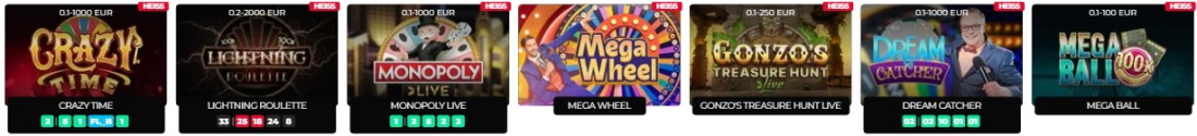 EnergyCasino - Live-Spiele