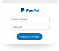 Melden Sie sich kostenlos bei PayPal an.