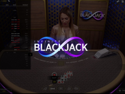 Infinite Blackjack von Evolution Gaming - gespielt