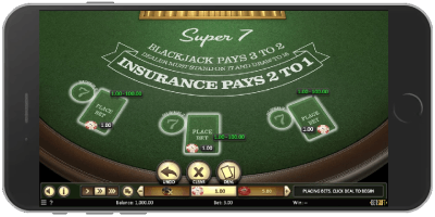 Super 7 Blackjack von Betsoft - mobil spielen