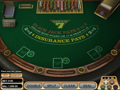 Super 7 Blackjack von Betsoft - gespielt