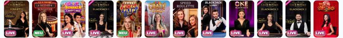 Slotspalace Casino - Live-Spiele